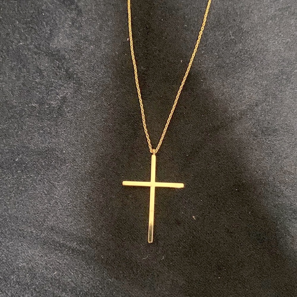 Gold cross necklace